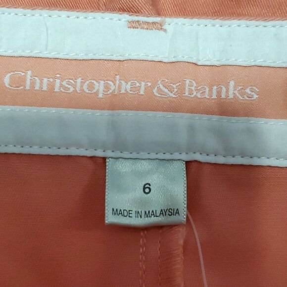 Christopher & Banks Peach A-line Casual Beachy Mini Skirt - Picture 8 of 10